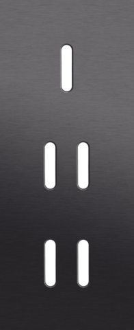 Drievoudige afdekplaat, verticaal 60 mm centerafstand, voor