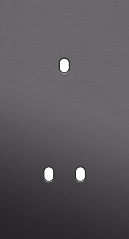 Tweevoudige afdekplaat, verticaal 71 mm centerafstand, voor