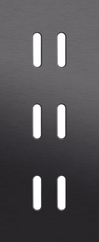 Drievoudige afdekplaat, verticaal 60 mm centerafstand, voor