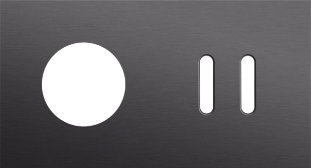 Tweevoudige afdekplaat, horizontaal 71 mm centerafstand, voo