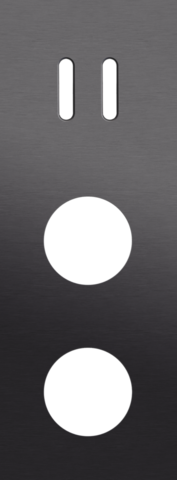 Drievoudige afdekplaat, verticaal 71 mm centerafstand, voor