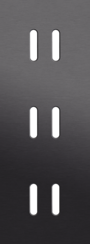 Drievoudige afdekplaat, verticaal 71 mm centerafstand, voor