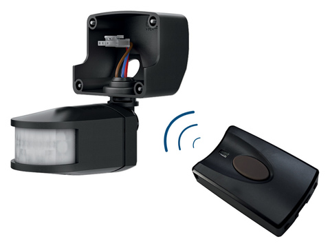 Bewegingsmelder buiten ZWART opbouw 180° 12m IP55