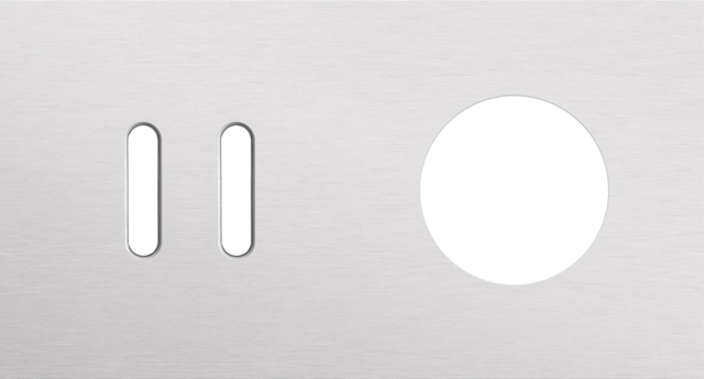 Tweevoudige afdekplaat, horizontaal 71 mm centerafstand, voo