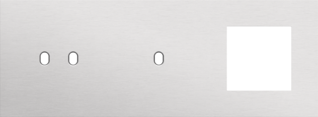 Drievoudige afdekplaat, horizontaal 71 mm centerafstand,voor