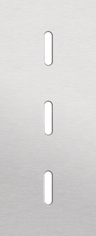 Drievoudige afdekplaat, verticaal 60 mm centerafstand, voor