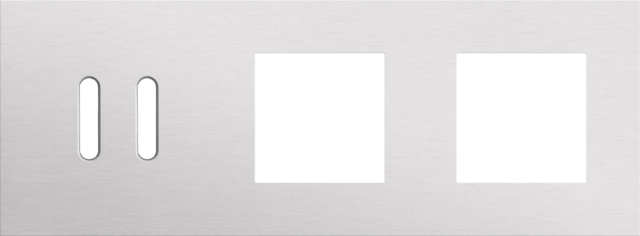 Drievoudige afdekplaat, horizontaal 71 mm centerafstand,voor