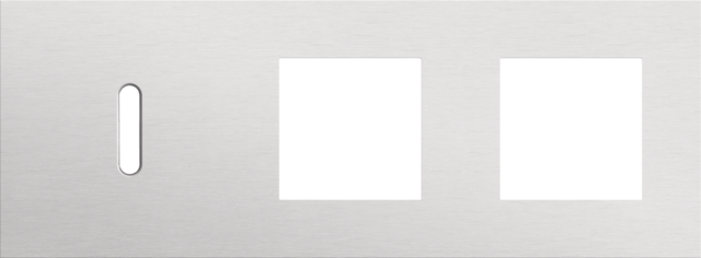 Drievoudige afdekplaat, horizontaal 71 mm centerafstand,voor