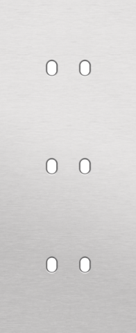 Drievoudige afdekplaat, verticaal 60 mm centerafstand, voor