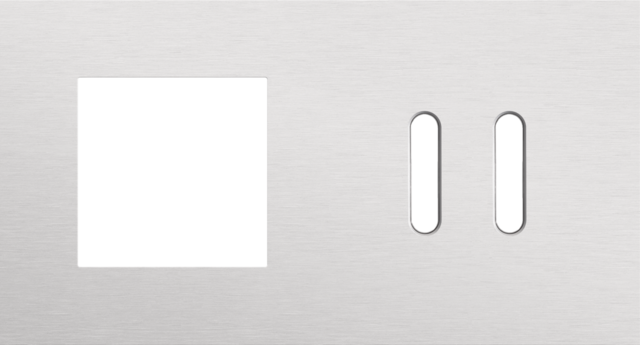 Tweevoudige afdekplaat, horizontaal 71 mm centerafstand,voor