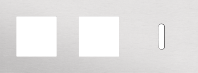 Drievoudige afdekplaat, horizontaal 71 mm centerafstand,voor