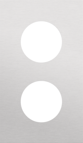 Tweevoudige afdekplaat, 60 mm centerafstand, voor twee stopc