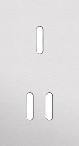 Tweevoudige afdekplaat, verticaal 71 mm centerafstand, voor