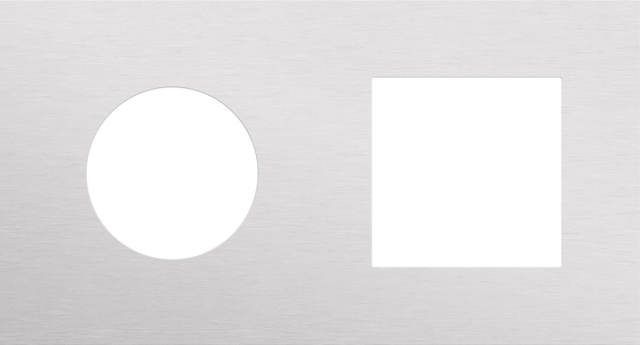 Tweevoudige afdekplaat, horizontaal 71 mm centerafstand,voor