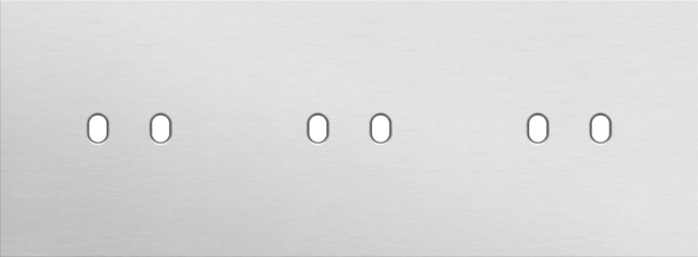 Drievoudige afdekplaat, horizontaal 71 mm centerafstand, voo