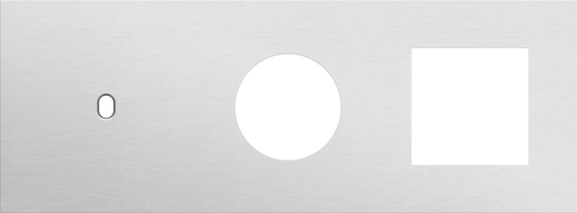 Drievoudige afdekplaat, horizontaal 71 mm centerafstand,voor