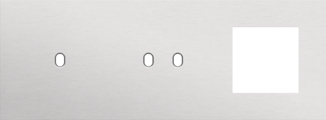 Drievoudige afdekplaat, horizontaal 71 mm centerafstand,voor