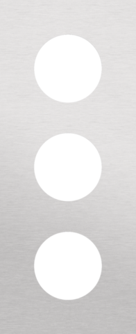Drievoudige afdekplaat, 60 mm centerafstand, voor drie stopc
