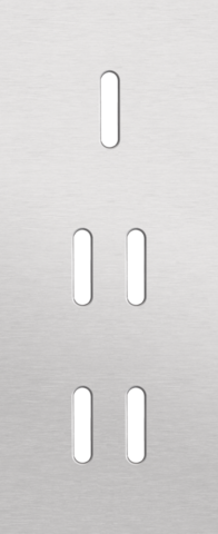 Drievoudige afdekplaat, verticaal 60 mm centerafstand, voor