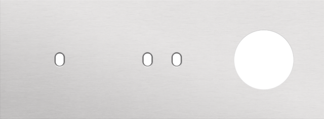 Drievoudige afdekplaat, horizontaal 71 mm centerafstand,voor