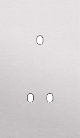 Tweevoudige afdekplaat, verticaal 60 mm centerafstand, voor