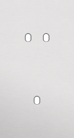 Tweevoudige afdekplaat, verticaal 71 mm centerafstand, voor