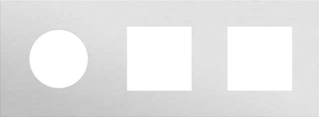 Drievoudige afdekplaat, horizontaal 71 mm centerafstand,voor