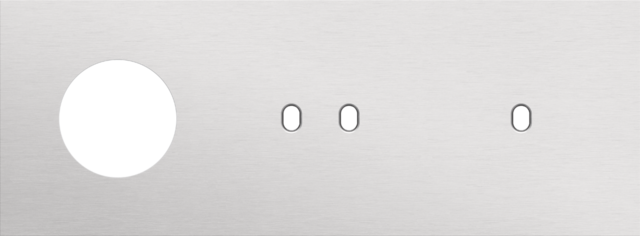 Drievoudige afdekplaat, horizontaal 71 mm centerafstand,voor