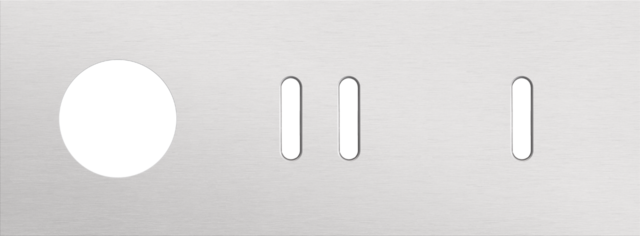 Drievoudige afdekplaat, horizontaal 71 mm centerafstand,voor