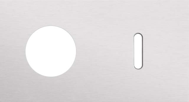 Tweevoudige afdekplaat, horizontaal 71 mm centerafstand, voo