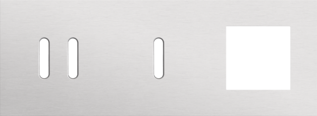 Drievoudige afdekplaat, horizontaal 71 mm centerafstand,voor