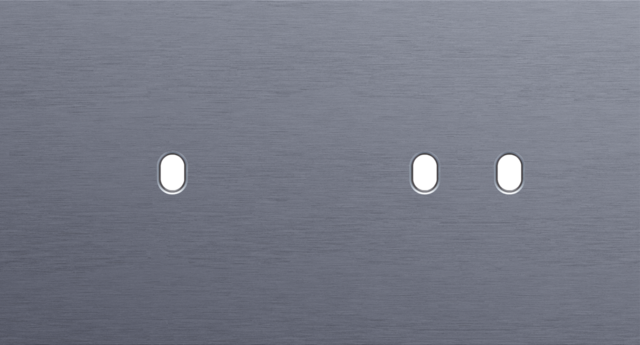 Tweevoudige afdekplaat, horizontaal 71 mm centerafstand, voo