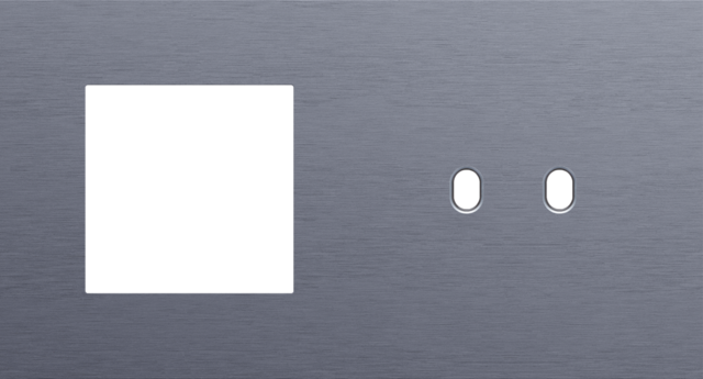 Tweevoudige afdekplaat, horizontaal 71 mm centerafstand,voor