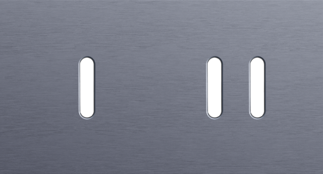 Tweevoudige afdekplaat, horizontaal 71 mm centerafstand, voo