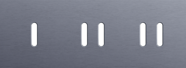 Drievoudige afdekplaat, horizontaal 71 mm centerafstand,voor