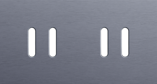 Tweevoudige afdekplaat, horizontaal 71 mm centerafstand, voo