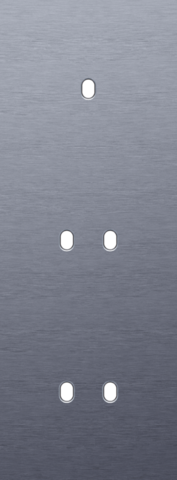 Drievoudige afdekplaat, verticaal 71 mm centerafstand, voor