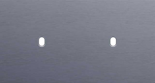 Tweevoudige afdekplaat, horizontaal 71 mm centerafstand, voo