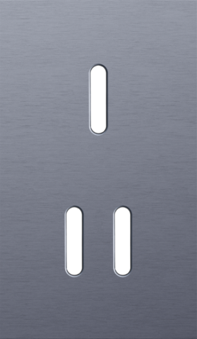 Tweevoudige afdekplaat, verticaal 60 mm centerafstand, voor