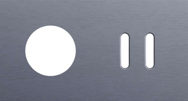 Tweevoudige afdekplaat, horizontaal 71 mm centerafstand, voo