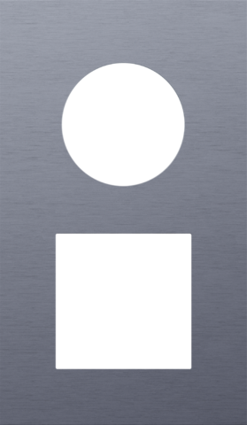 Tweevoudige afdekplaat, verticaal 60 mm centerafstand, voor