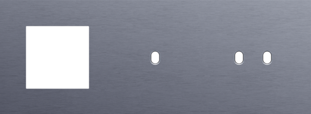 Drievoudige afdekplaat, horizontaal 71 mm centerafstand,voor