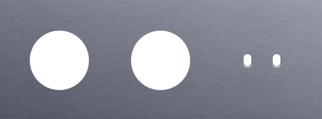 Drievoudige afdekplaat, horizontaal 71 mm centerafstand, voo