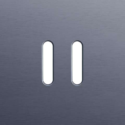 Enkelvoudige afdekplaat, voor tweevoudige schakelfuncties, N