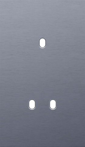 Tweevoudige afdekplaat, verticaal 60 mm centerafstand, voor