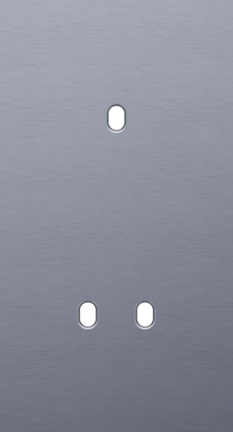 Tweevoudige afdekplaat, verticaal 71 mm centerafstand, voor