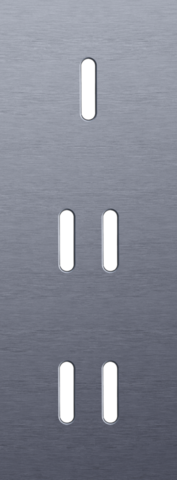 Drievoudige afdekplaat, verticaal 71 mm centerafstand, voor