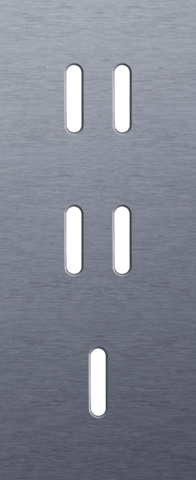 Drievoudige afdekplaat, verticaal 60 mm centerafstand, voor