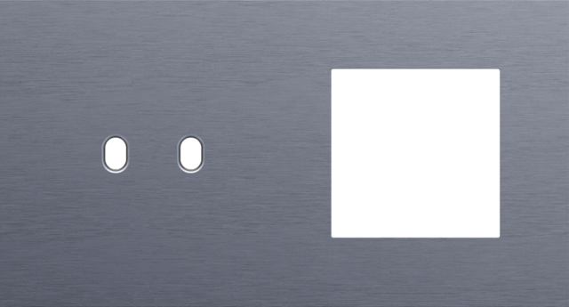 Tweevoudige afdekplaat, horizontaal 71 mm centerafstand,voor