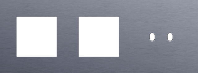 Drievoudige afdekplaat, horizontaal 71 mm centerafstand,voor